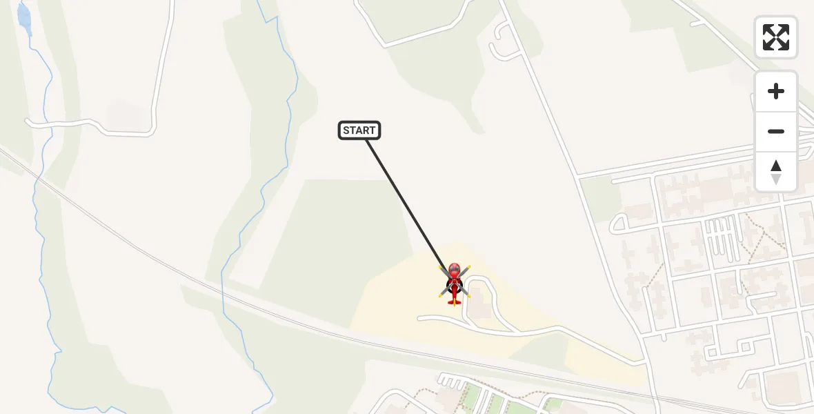 Flight path map showing Air Ambulance Helicopter route from Cosford to Cosford