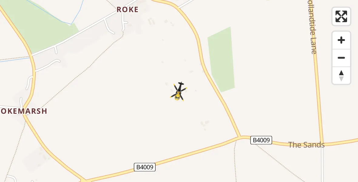 Flight path map showing Police Helicopter route from Ewelme to Ewelme