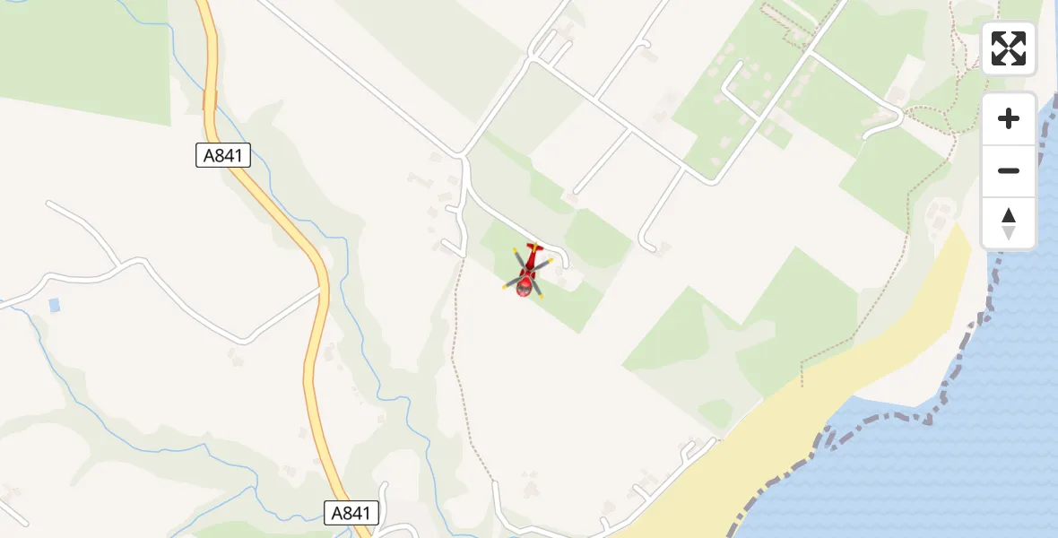 Routekaart van de vlucht: Air Ambulance Helicopter to Inner Seas