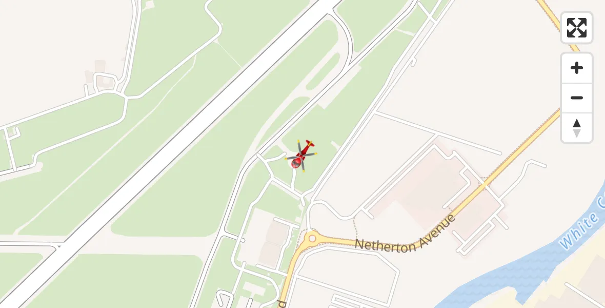 Routekaart van de vlucht: Air Ambulance Helicopter to Glasgow Airport