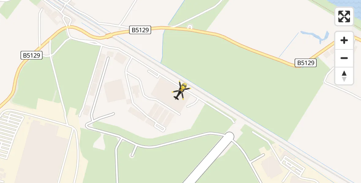 Flight path map showing Police Helicopter route from Hawarden Airport to Hawarden Airport