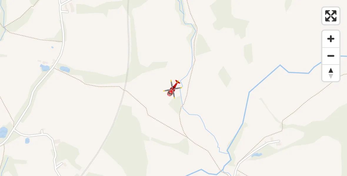 Flight path map showing Air Ambulance Helicopter route from Wealden to Wealden