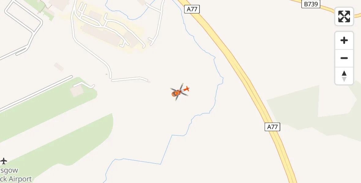 Routekaart van de vlucht: Coastguard Helicopter to Glasgow Prestwick Airport