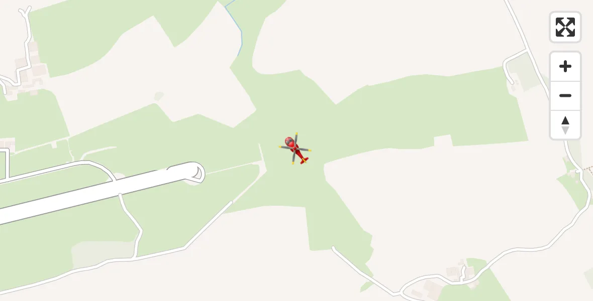 Flight path map showing Air Ambulance Helicopter route from Exeter International Airport to Exeter International Airport