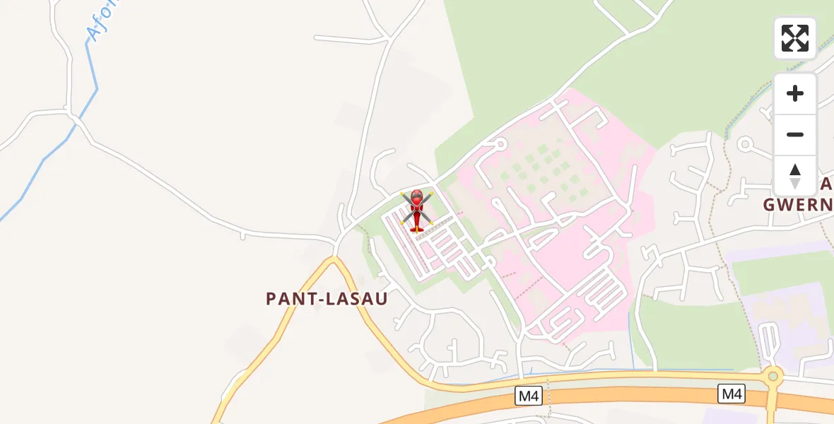Flight path map showing Air Ambulance Helicopter route from Morriston Hospital Helipad to Morriston Hospital Helipad