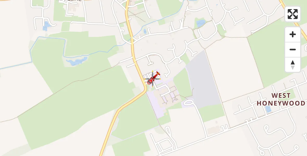 Flight path map showing Air Ambulance Helicopter route from Welton CP to Welton CP