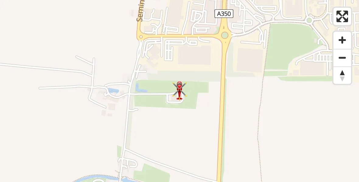 Flight path map showing Air Ambulance Helicopter route from Wiltshire Air Ambulance to Wiltshire Air Ambulance