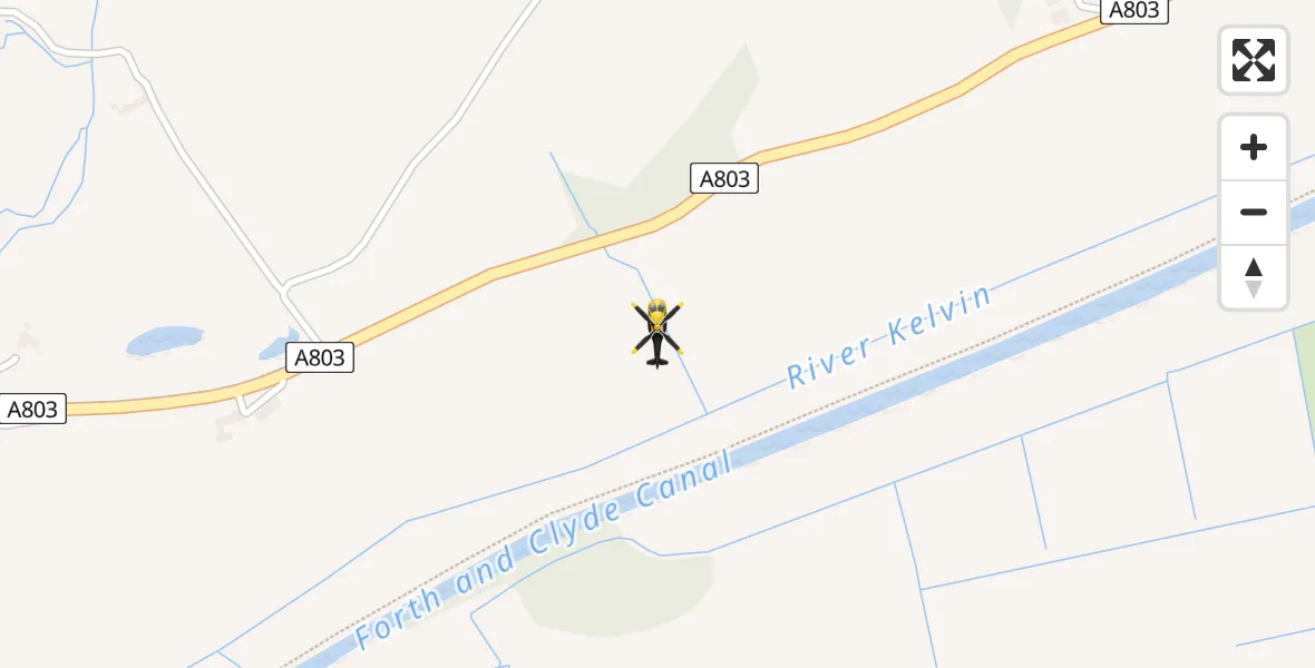 Flight path map showing Police Helicopter route from Banton to Banton