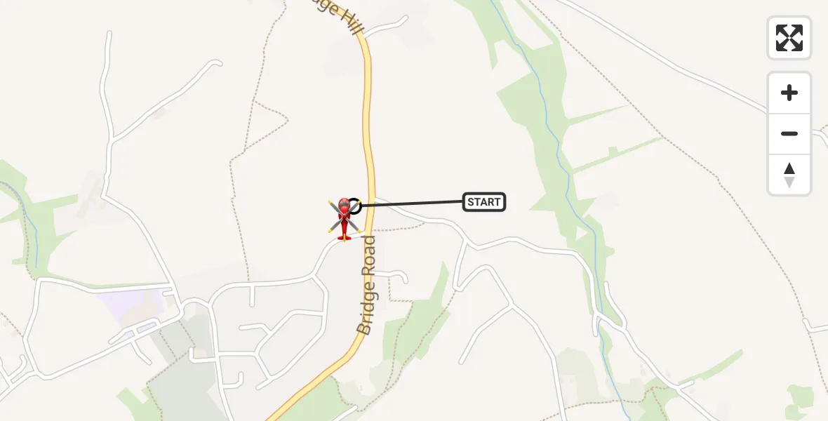Flight path map showing Air Ambulance Helicopter route from Illogan to Portreath