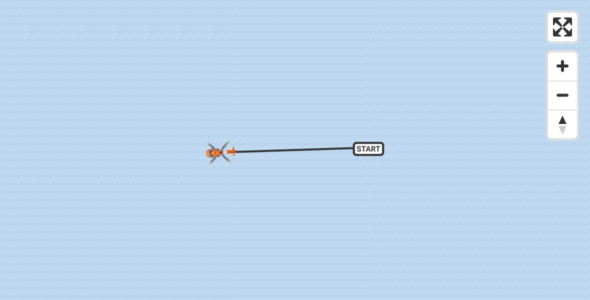 Flight path map showing Coastguard Helicopter route from Inner Seas to Inner Seas
