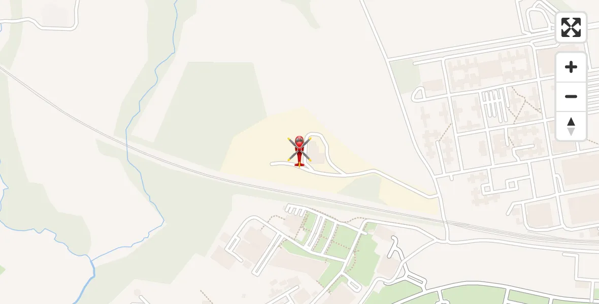 Flight path map showing Air Ambulance Helicopter route from RAF Cosford to RAF Cosford