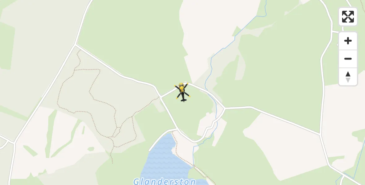 Flight path map showing Police Helicopter route from Barrhead to Barrhead