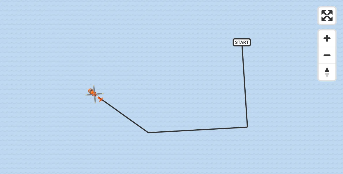 Flight path map showing Coastguard Helicopter route from North Sea to North Sea