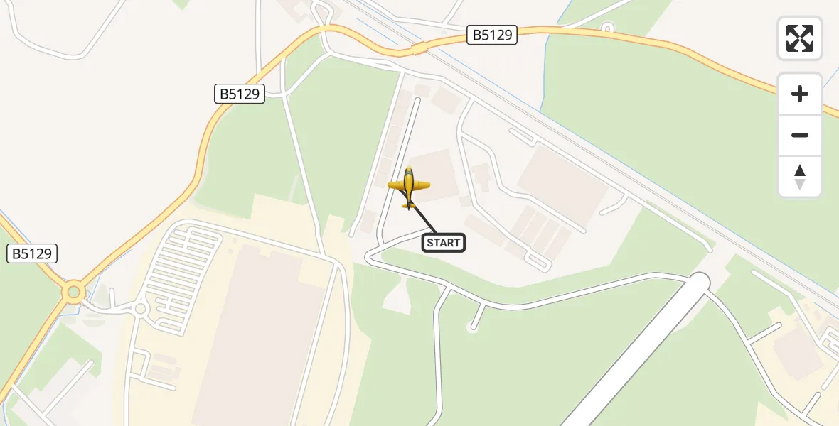 Flight path map showing Police Aircraft route from Hawarden Airport to Hawarden Airport