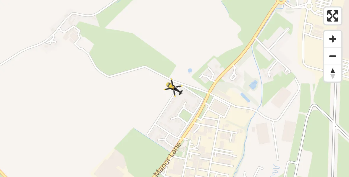 Flight path map showing Police Helicopter route from Broughton and Bretton to Broughton and Bretton