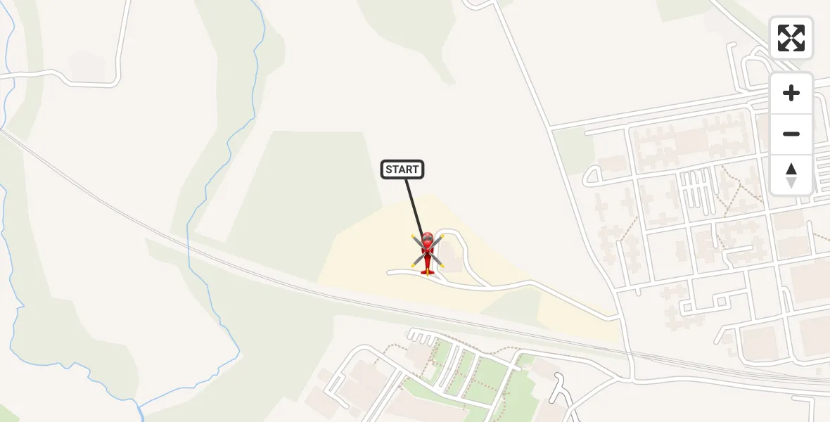 Flight path map showing Air Ambulance Helicopter route from Cosford to Cosford
