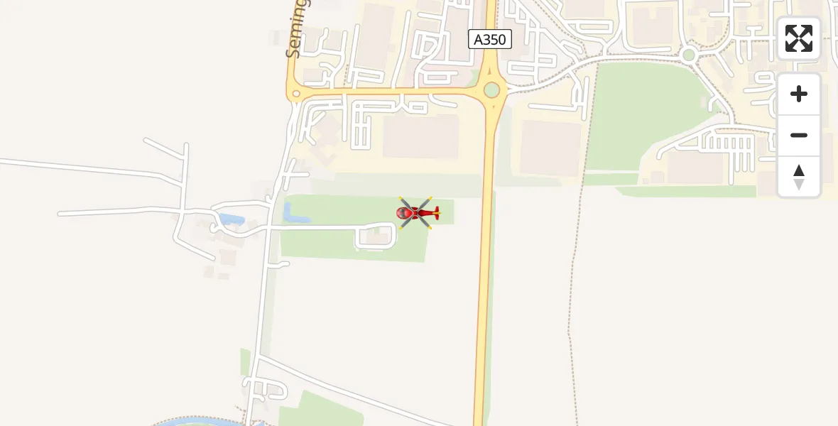 Flight path map showing Air Ambulance Helicopter route from Wiltshire Air Ambulance to Wiltshire Air Ambulance