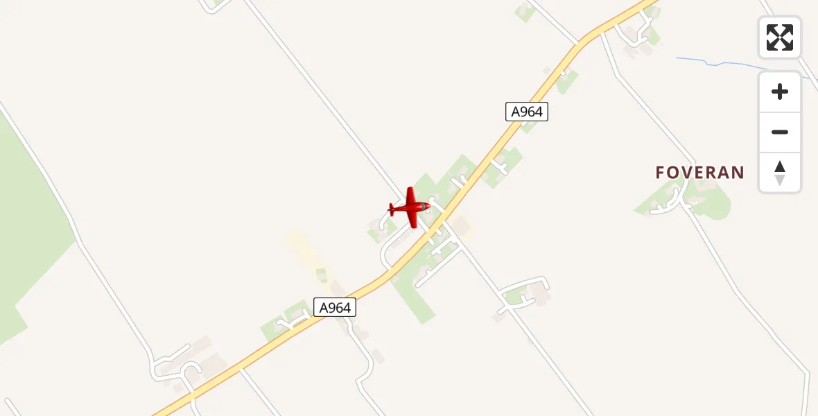 Flight path map showing Air Ambulance Aircraft route from Kirkwall to Kirkwall