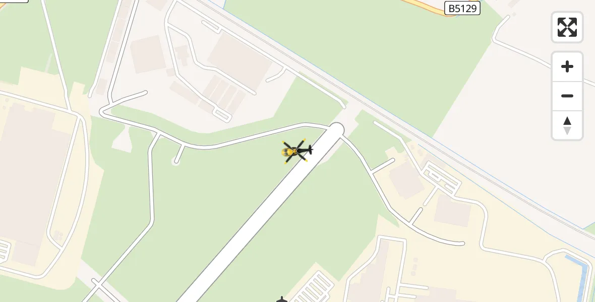 Flight path map showing Police Helicopter route from Hawarden Airport to Hawarden Airport