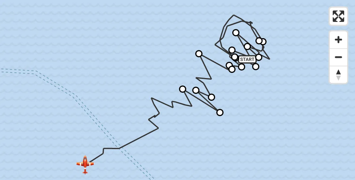 Flight path map showing Coastguard Drone route from Noordzee to North Sea