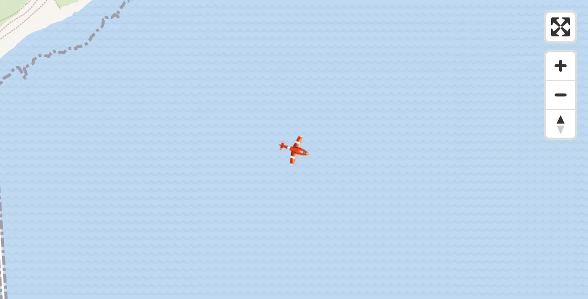 Flight path map showing Coastguard Drone route from Dover to Dover