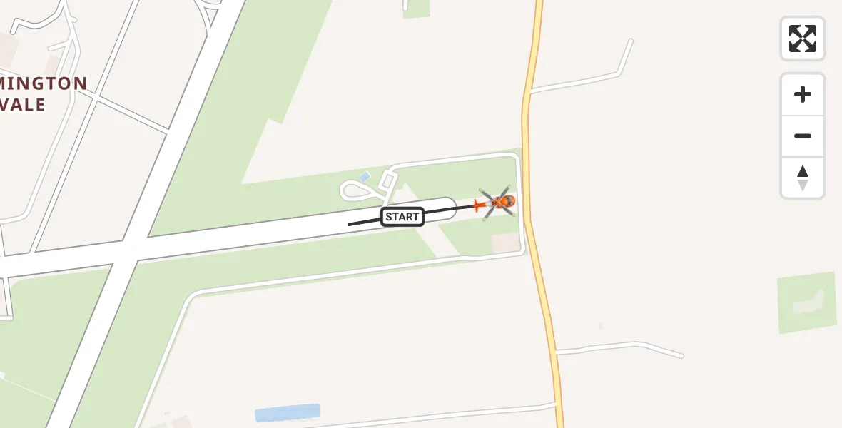 Flight path map showing Coastguard Helicopter route from Humberside Airport to Humberside Airport