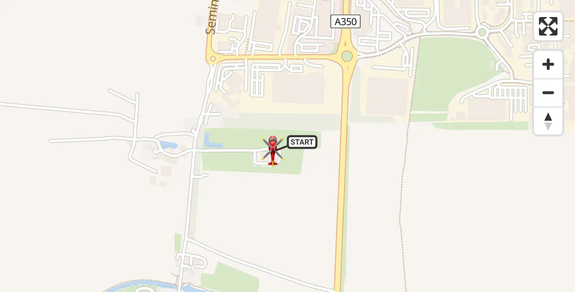 Flight path map showing Air Ambulance Helicopter route from Wiltshire Air Ambulance to Wiltshire Air Ambulance