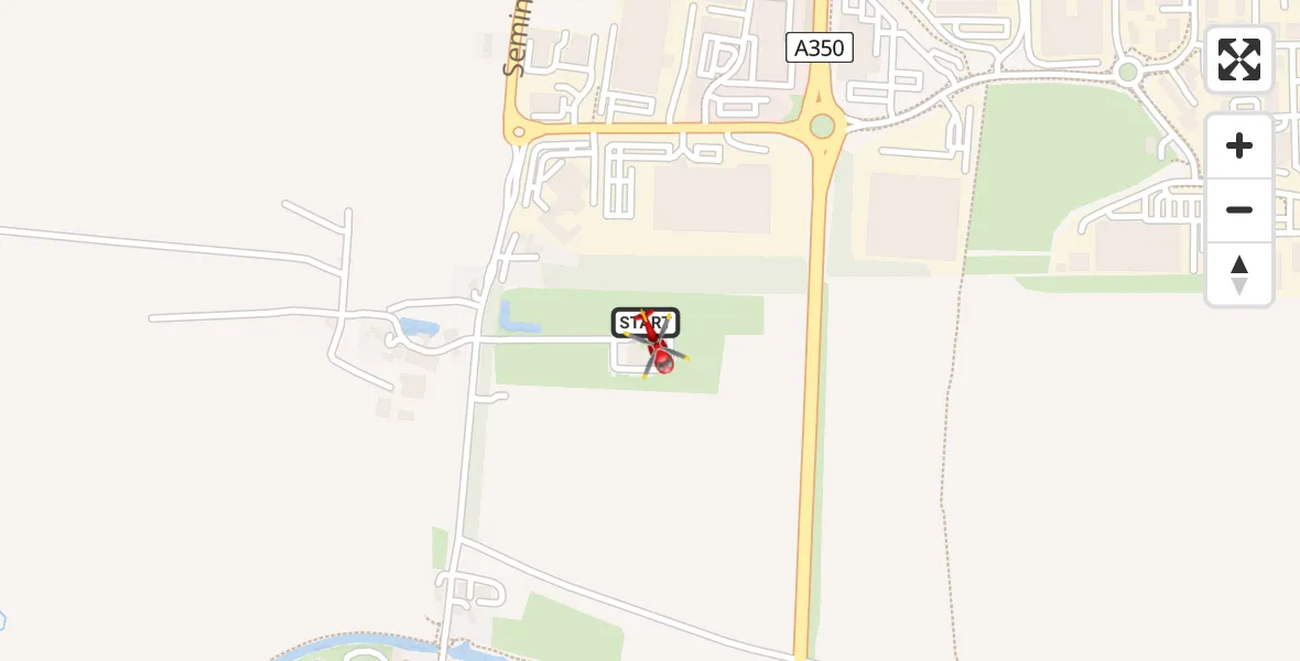 Flight path map showing Air Ambulance Helicopter route from Wiltshire Air Ambulance to Wiltshire Air Ambulance