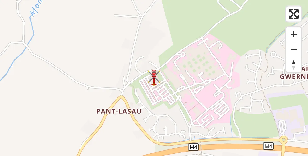Flight path map showing Air Ambulance Helicopter route from Morriston Hospital Helipad to Morriston Hospital Helipad