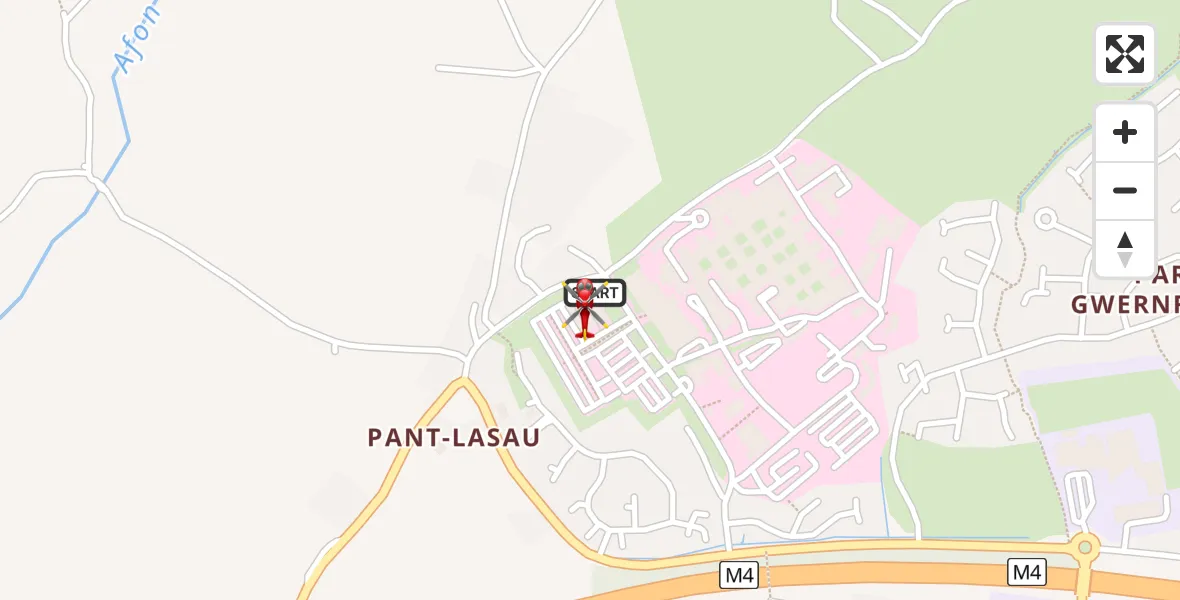 Flight path map showing Air Ambulance Helicopter route from Morriston Hospital Helipad to Morriston Hospital Helipad