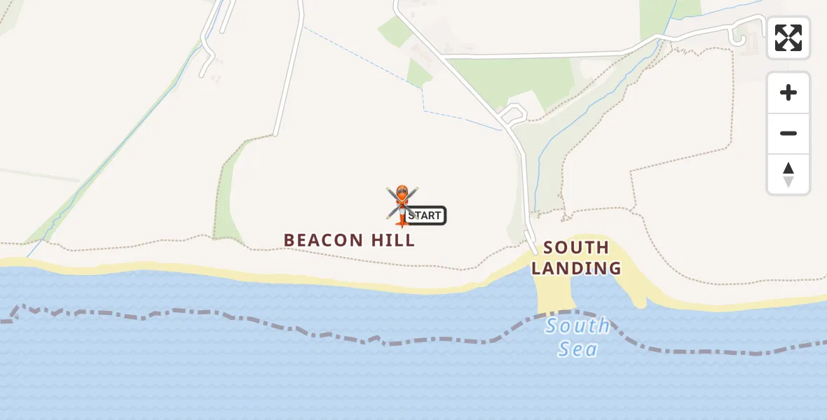 Flight path map showing Coastguard Helicopter route from Flamborough to Flamborough