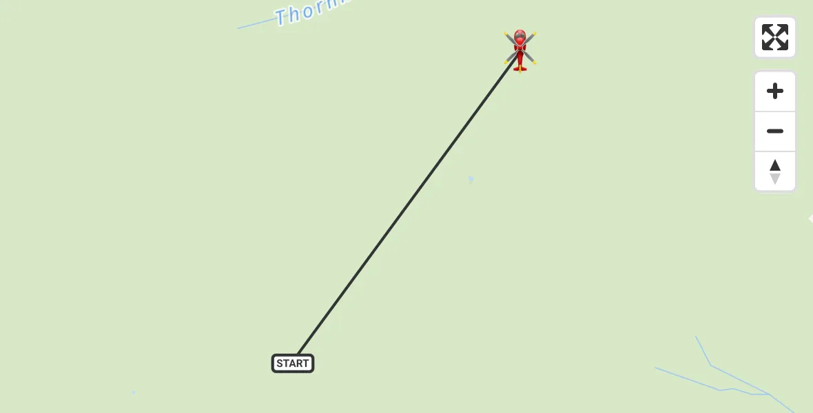 Routekaart van de vlucht: Air Ambulance Helicopter to Knaresdale with Kirkhaugh