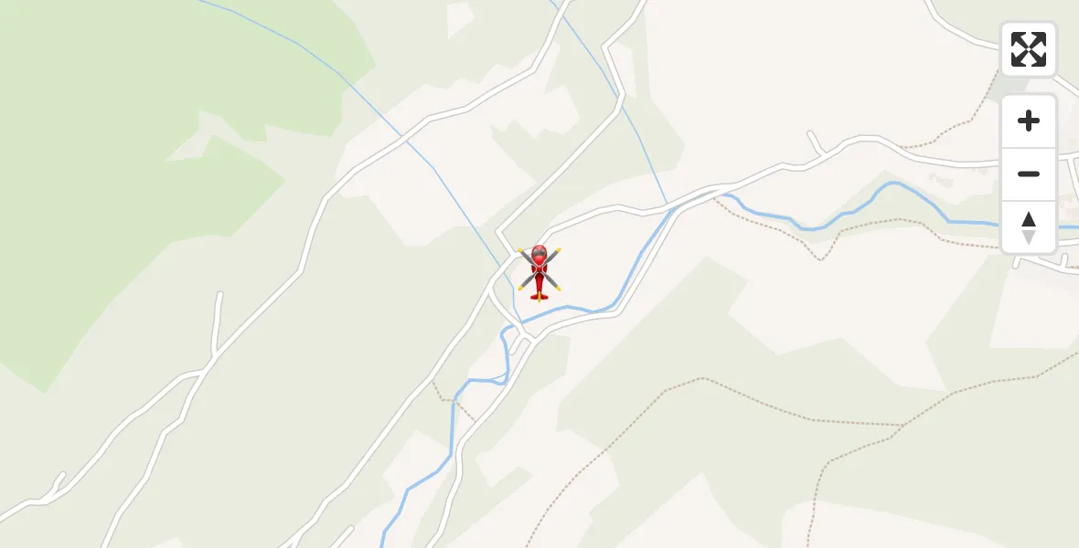 Flight path map showing Air Ambulance Helicopter route from Trefriw to Trefriw