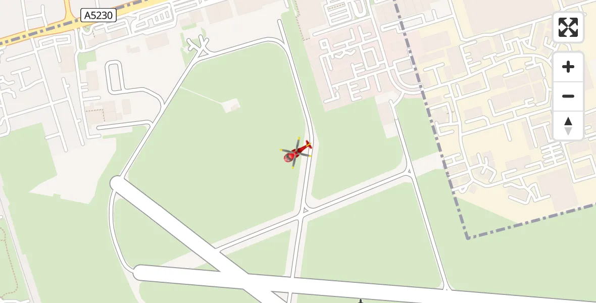 Flight path map showing Air Ambulance Helicopter route from Blackpool Airport to Blackpool Airport