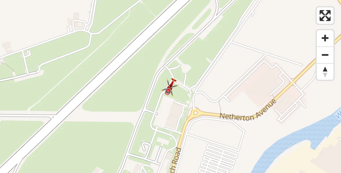 Routekaart van de vlucht: Air Ambulance Helicopter to Glasgow Airport