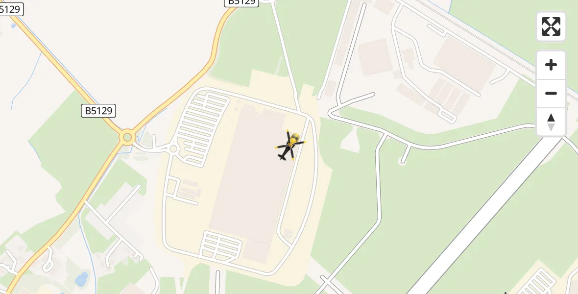 Flight path map showing Police Helicopter route from Hawarden Airport to Hawarden Airport