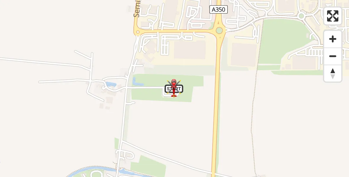 Routekaart van de vlucht: Air Ambulance Helicopter to Wiltshire Air Ambulance