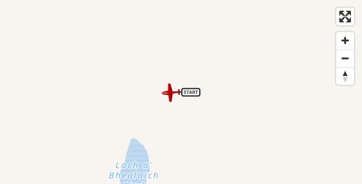Flight path map showing Air Ambulance Aircraft route from Argyll and Bute to Argyll and Bute