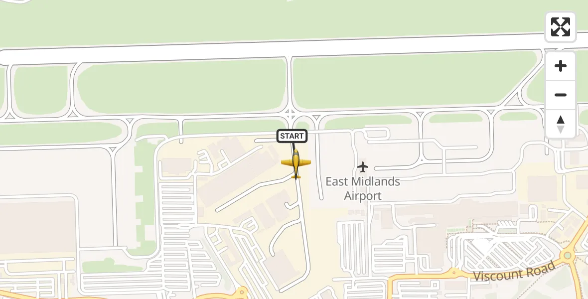 Routekaart van de vlucht: Police Aircraft to East Midlands Airport