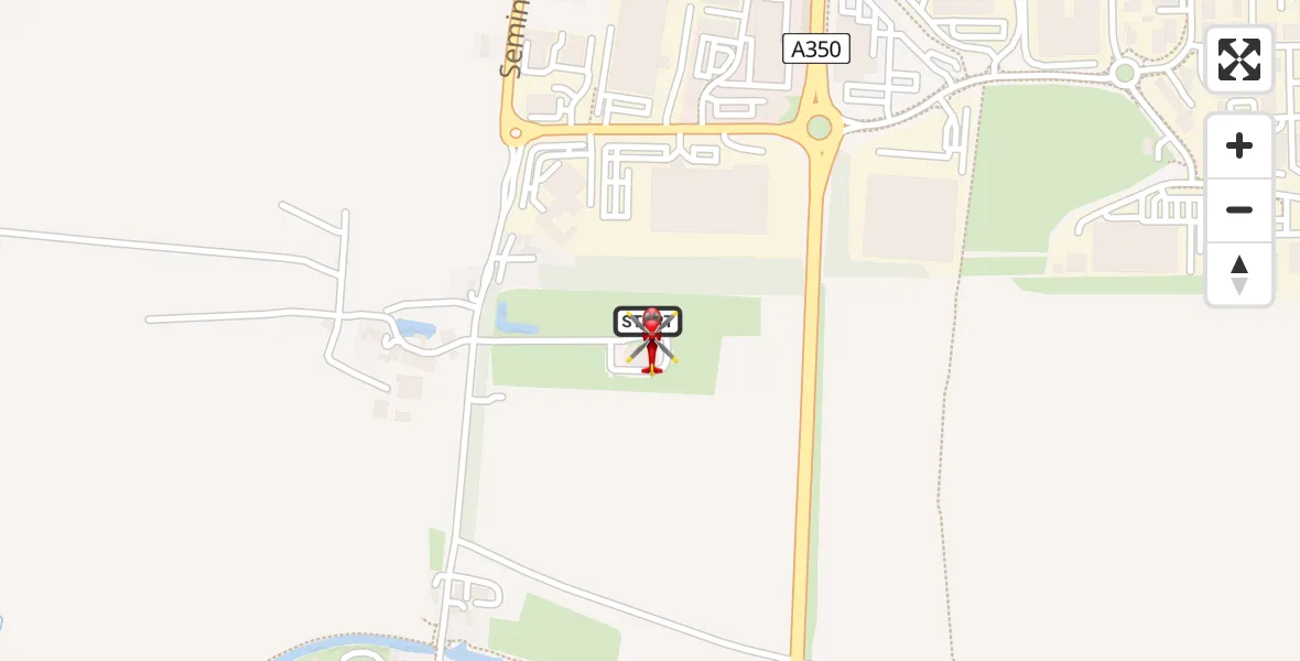 Flight path map showing Air Ambulance Helicopter route from Wiltshire Air Ambulance to Wiltshire Air Ambulance