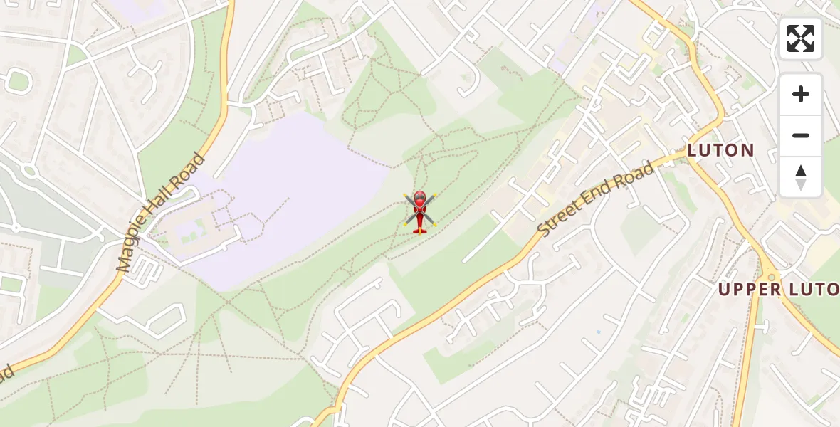 Flight path map showing Air Ambulance Helicopter route from Chatham to Chatham