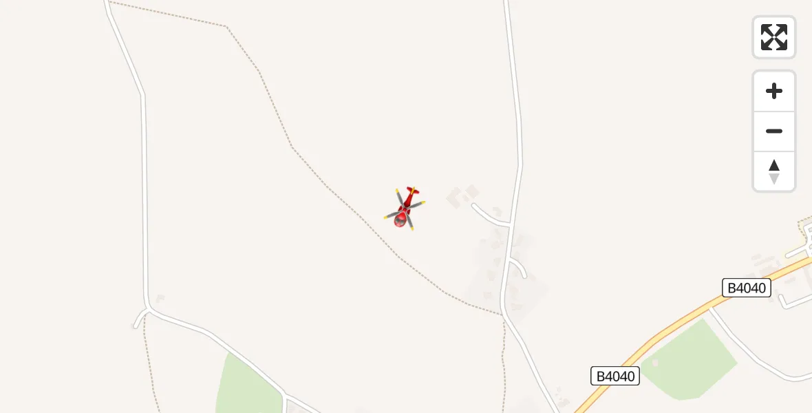 Flight path map showing Air Ambulance Helicopter route from Sherston to Sherston