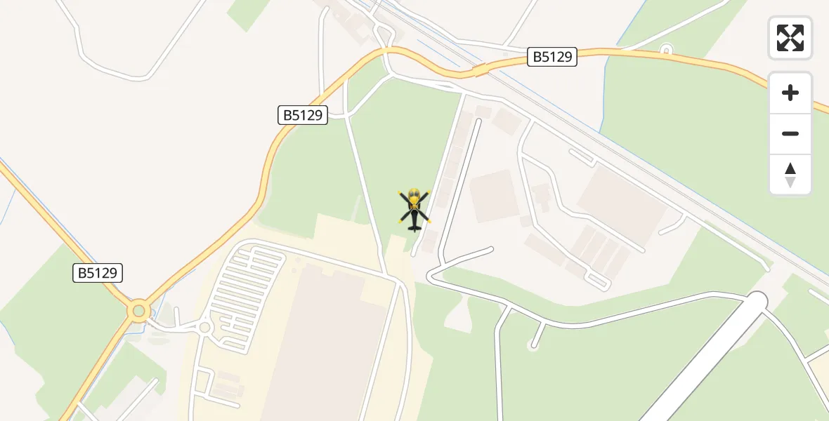 Flight path map showing Police Helicopter route from Hawarden Airport to Hawarden Airport