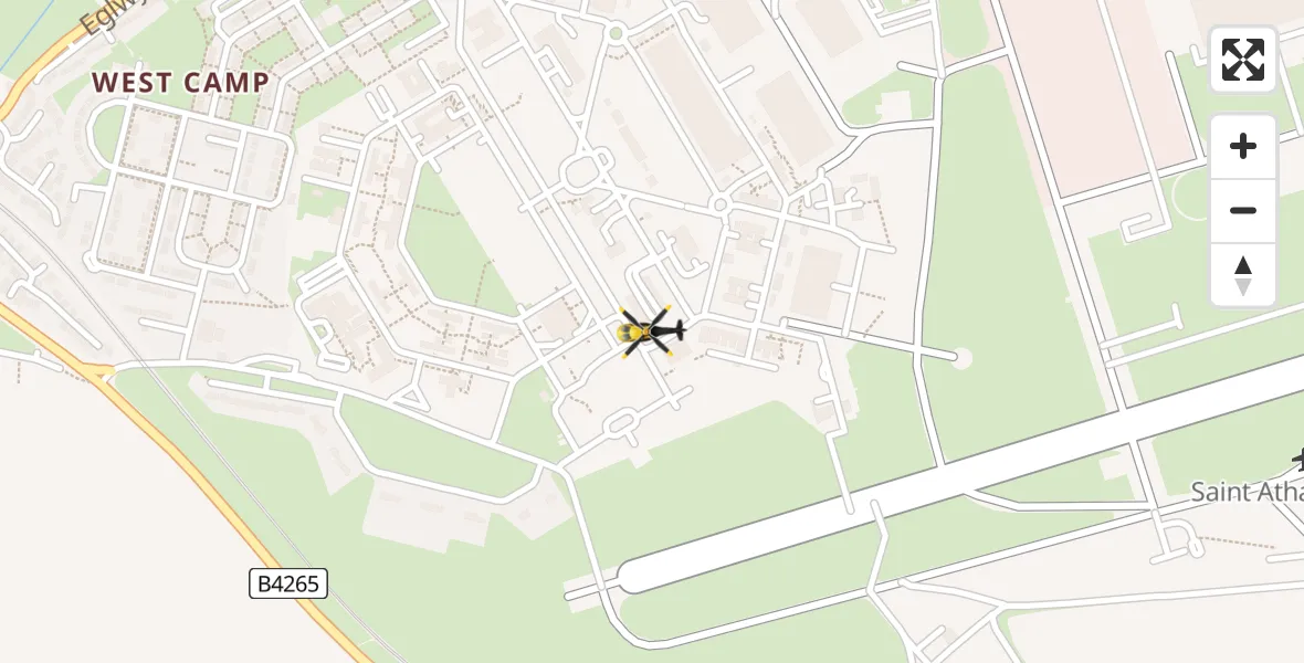 Flight route Police Helicopter MOD St Athan - MOD St Athan, 14 April 2026, 01:05
