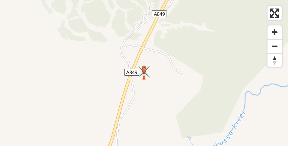 Flight path map showing Coastguard Helicopter route from Argyll and Bute to Argyll and Bute