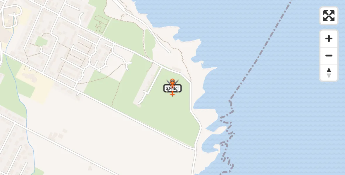 Flight path map showing Coastguard Helicopter route from Wick to Wick