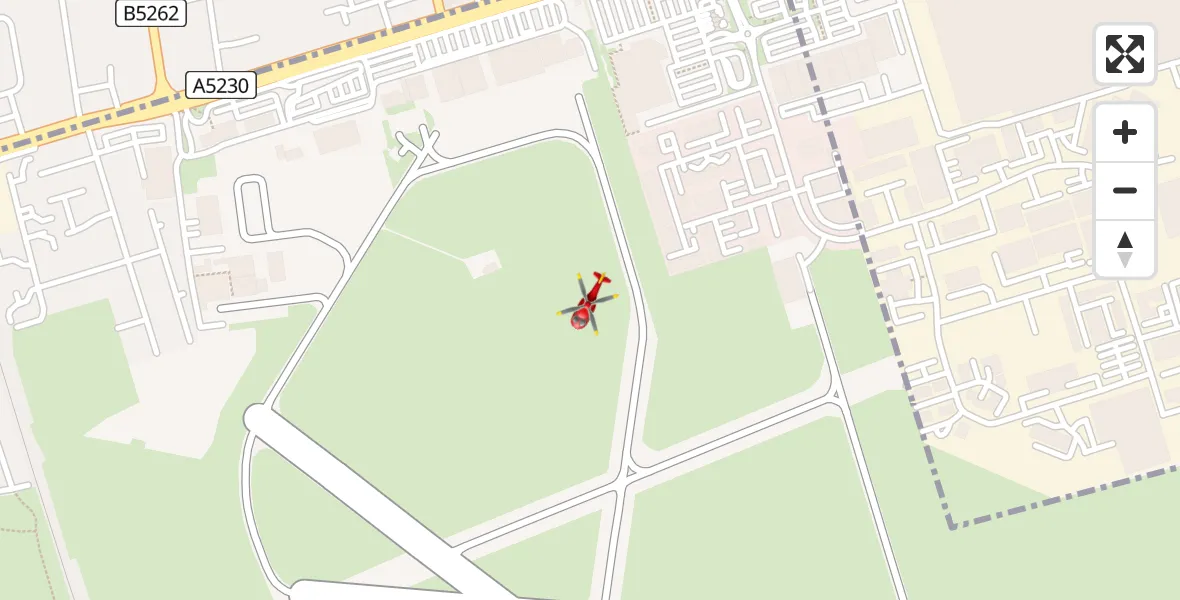 Flight route Air Ambulance Helicopter Blackpool Airport - Blackpool Airport, 14 April 2026, 16:32