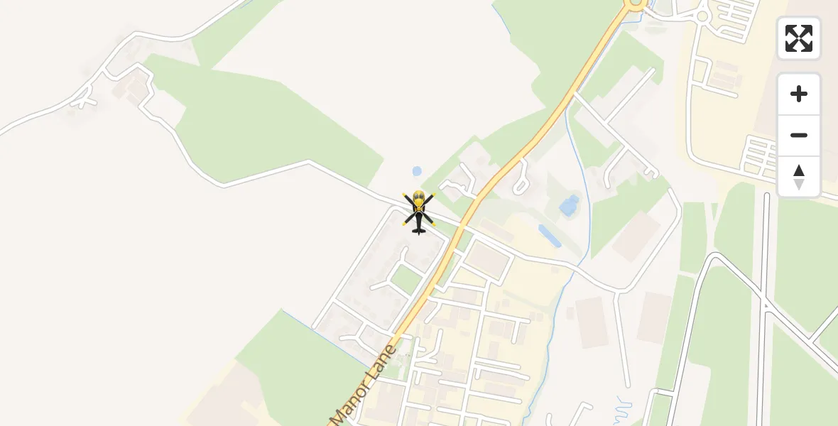 Flight path map showing Police Helicopter route from Broughton and Bretton to Broughton and Bretton