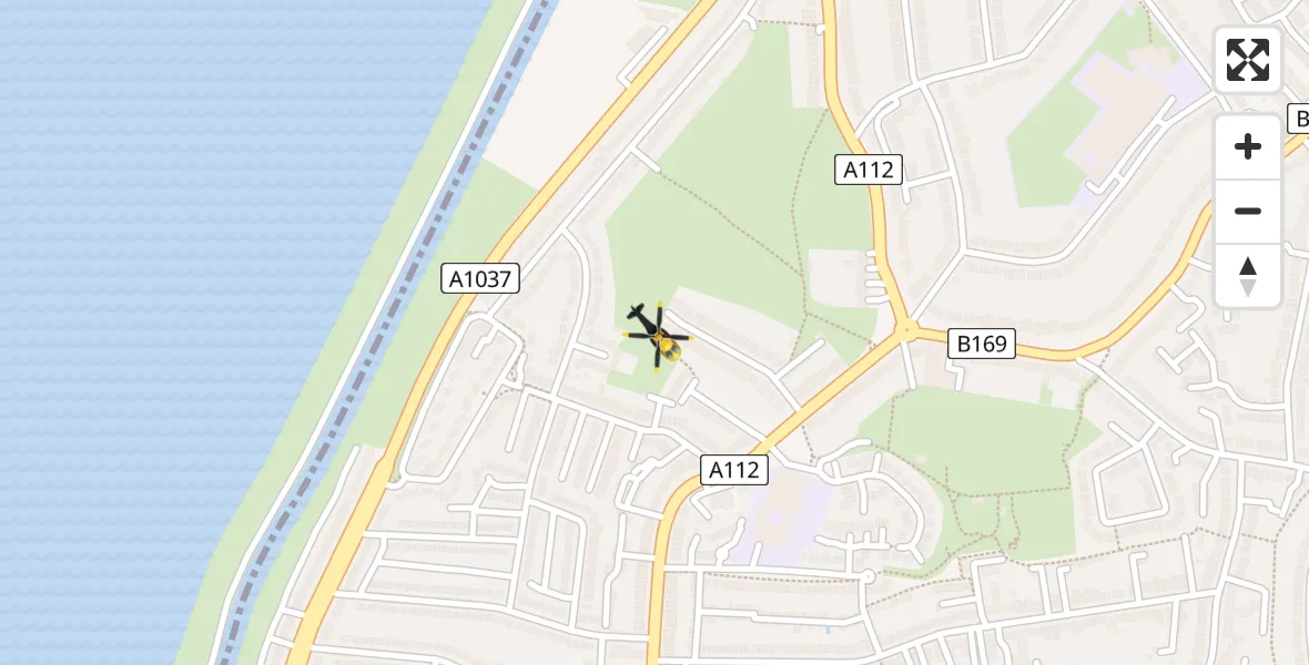 Flight path map showing Police Helicopter route from Chingford to Chingford