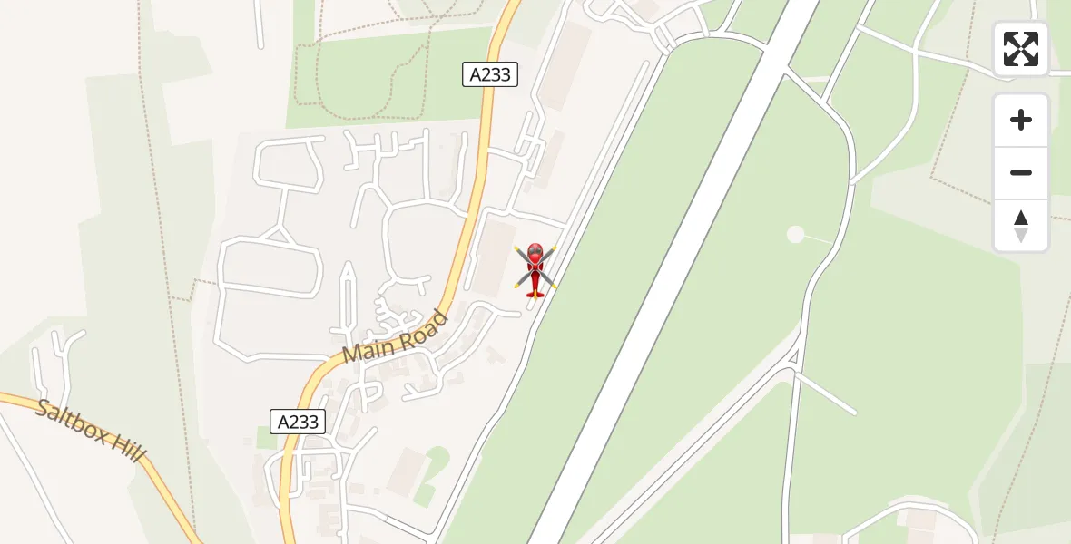 Flight route Air Ambulance Helicopter London Biggin Hill Airport - London Biggin Hill Airport, 15 April 2026, 13:00